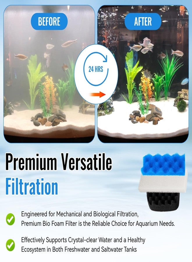 Antrys 206/207 Bio Foam Replacement Aquarium Filter Media Kit Compatible with Fluval 206/207 Canister Filters, Bio Foam Sponge Set - 4 White, 4 Blue & 2 Black Foam for Biological and Mechanical Filtration - Image 3